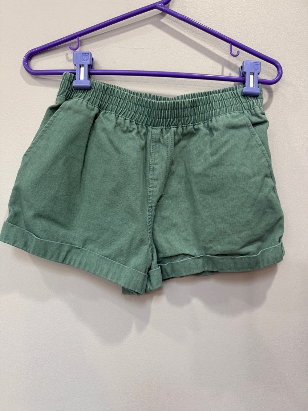 Forever 21 Olive Green Elastic-Waist Women's Shorts